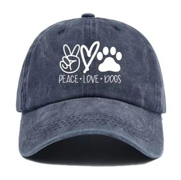 Cap Love Peace Dogs blauw, Kleding | Heren, Hoeden en Petten, Verzenden, Nieuw, One size fits all, Pet