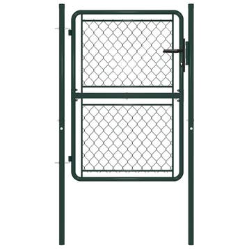 vidaXL Tuinpoort staal 100x150 cm groen, Tuin en Terras, Tuinpoorten, Verzenden, Nieuw