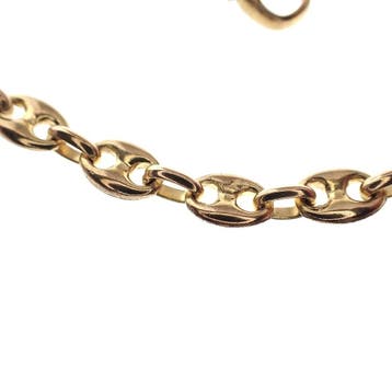 8 karaat fantasieschakel ketting, Ophalen of Verzenden, Gebruikt, Geel, Goud