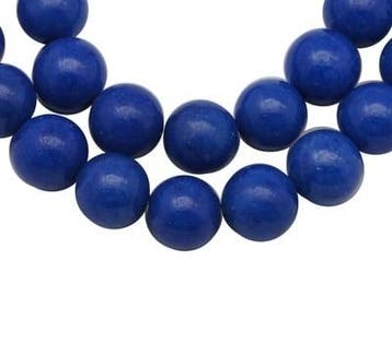 10 x  edelsteen kraal van  Mashan Jade Blue 6mm gat: 1mm, Ophalen of Verzenden, Nieuw, Kraal
