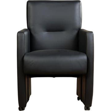 Leren eetkamerstoel Pleasure - Toledo Pacific (donkerblauw), Huis en Inrichting, Stoelen, Ophalen of Verzenden, Nieuw, Leer, Eigentijds, Modern