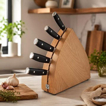 Yaxell Ran Messenset – 6-delig – Beukenhouten Messenblok, Huis en Inrichting, Keuken | Bestek, Ophalen of Verzenden, Nieuw, Hout