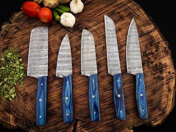 Keukenmes - Kitchen knife set - U 171 - Staal, Hout,