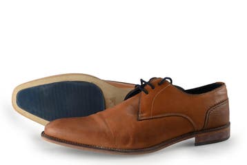 Manfield Veterschoenen in maat 44 Cognac, Kleding | Heren, Schoenen, Manfield, Overige kleuren, Verzenden, Zo goed als nieuw