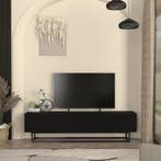 Tv-meubel Verpsboga kort frame 180x32x47 cm zwart [en.casa], Verzenden, Nieuw