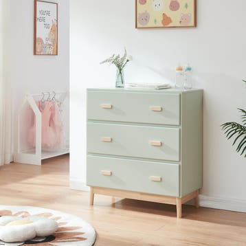 Luiercommode Sarievn met verschoonunit 100x80x53 cm mintgroe, Verzenden, Nieuw