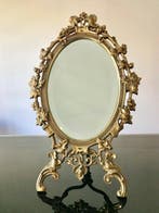 Large table mirror - Tafelspiegel - Brons, Glas, Hout - H: