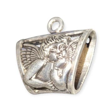 1 x Metalen sjaalhanger met engel 39 x 38 x 20 mm – oogje., Ophalen of Verzenden, Nieuw, Bedel