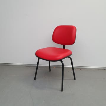 Ahrend Cirkel retro stoel - rode skai, Ophalen of Verzenden