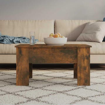 vidaXL Salontafel 79x49x41 cm bewerkt hout gerookt, Minder dan 50 cm, 50 tot 100 cm, Verzenden, Nieuw