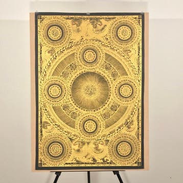 96x67 cm - Large Painting of Tibetan Tradition - Refined