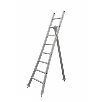 Eurostairs Plukladder enkel uitgebogen 1x8 sporten, Doe-het-zelf en Verbouw, Ladders en Trappen, Verzenden, Nieuw, Ladder