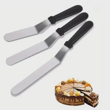 Professionele Gebogen Spatelset - Roestvrij Staal - Voor Taa, Verzenden, Nieuw