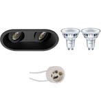 GU10 Inbouwspot Set - Mat Zwart - Kantelbaar - Philips -, Metaal of Aluminium, Nieuw, Ophalen of Verzenden, Led