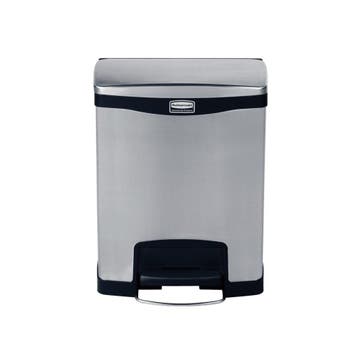 Rubbermaid Slim Jim Step On container Front Step RVS 30 ltr, Verzenden, Nieuw
