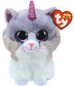 Ty Beanie Boos Asher pluche eenhoorn-kat knuffel 24 cm, Ophalen of Verzenden, Nieuw