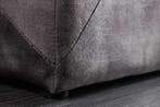 Chesterfield Slaapbank EXTRAVAGANCIA 140cm Grijs Fluweel met, Ophalen of Verzenden, Nieuw
