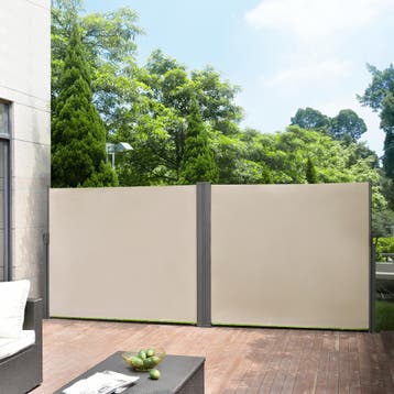 Dubbele oprolbare windscherm 1,8x6 m zandkleurig, Verzenden, Nieuw