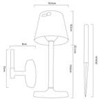 Solarlamp Porto 3 in 1 | Tafellamp, wandlamp, priklamp, Zonne-energie, Kunststof, Verzenden, Minder dan 50 watt