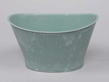 Bloempot Ovaal Soft Turquoise 22x15x12 cm, Huis en Inrichting, Ophalen of Verzenden, Nieuw
