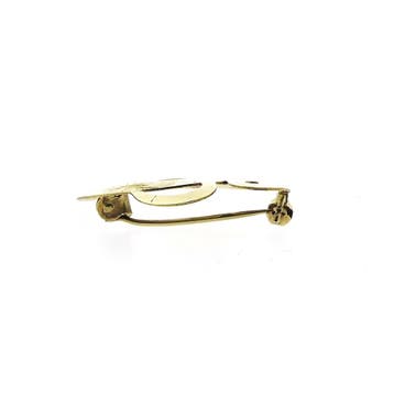 Gouden letter broche; letter G, Ophalen of Verzenden, Gebruikt, Goud, Goud