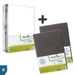 Textielpakket Frans bed - 1 molton met 2 hoeslakens - rechts, Eenpersoons, Verzenden, Nieuw, Wit