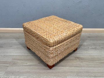 Bijzettafel - Hout, rotan - bijzettafel opbergkist