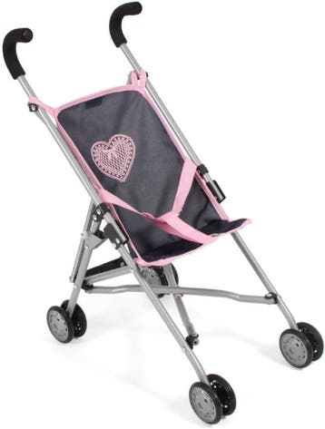 Poppenwagen Opvouwbaar | Grijs/Navy | Laatste Stuk!, Kinderen en Baby's, Speelgoed | Poppen, Ophalen of Verzenden, Zo goed als nieuw
