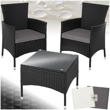 Wicker zitgroep Luzern 2+1 met kussenhoezen in 2 kleuren, Tuin en Terras, Tuinsets en Loungesets, Verzenden, Nieuw