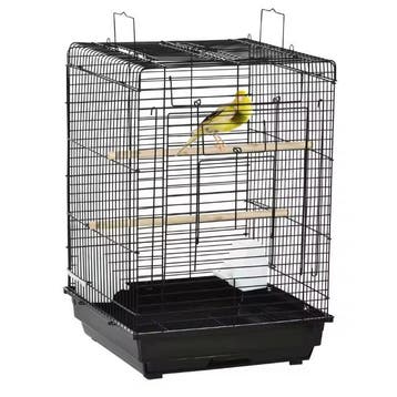 Vogelkooi met Open Dak Zitstokken en Voerbakken, Verzenden, Nieuw