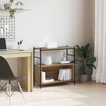 vidaXL Boekenkast 80 x 30 x 78,5 cm Bewerkt hout Artisan, Minder dan 50 cm, Verzenden, Nieuw, Minder dan 100 cm