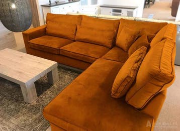 Oudenbosch Loungebank - hoekbanken - Goud, Nieuw, 150 cm of meer, Stof, 250 tot 300 cm