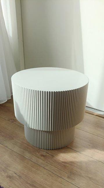Ball Design - Bijzettafel - Moderne Ronde Beige Houten