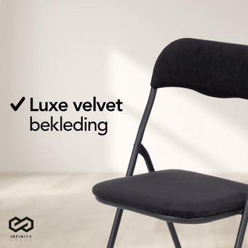 2dekans | Infinity Goods Klapstoel - Vouwstoel - Fluweel -, Ophalen of Verzenden, Zo goed als nieuw