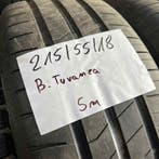 2 x Bridgestone Turanza 215-55-18 Zomerbanden 5mm, 18 inch, Ophalen of Verzenden, Band(en), Personenwagen