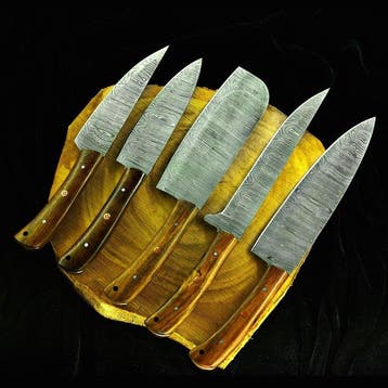 Keukenmes - Kitchen knife set - 644 - Staal, Hout,