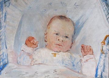 Europese school (XX) - Portrait of a new born, 1957