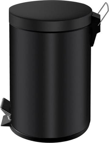 V-Part Pedaalemmer 3 liter - Steel - zwart - Prullenbak, Ophalen of Verzenden, Nieuw