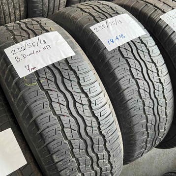 2 x Bridgestone Dueler HT 235-55-18 Zomerbanden 7mm, 18 inch, Gebruikt, Ophalen of Verzenden, 235 mm