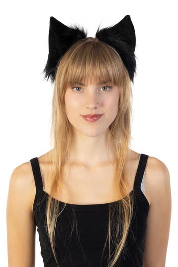 Haarband Furry Oortjes Zwart Kat Poes Vos Diadeem Dons Diere, Kleding | Dames, Ophalen of Verzenden, Nieuw, Carnaval, Accessoires