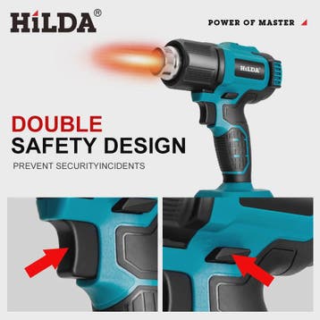 HILDA 21V Draadloze Hete Lucht Föhn - Oplaadbaar, Compatibel, Verzenden, Nieuw