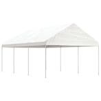 vidaXL Prieel met dak 6,69x4,08x3,22 m polyetheen wit, Verzenden, Nieuw