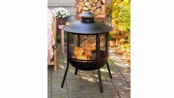 Kansas Vuurkorf Zwart Fireplace staal Diameter 69cm Terra..., Verzenden, Nieuw