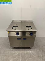 RVS Electrolux Dubbele Friteuse 2 x 7 liter 80 cm 400V, Ophalen of Verzenden, Gebruikt