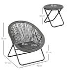 3-delige Balkonset met Tafel – Rotanlook Tuinmeubelen, Tuin en Terras, Verzenden, Nieuw, Rotan