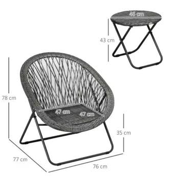 3-delige Balkonset met Tafel – Rotanlook Tuinmeubelen, Tuin en Terras, Verzenden, Nieuw, Rotan