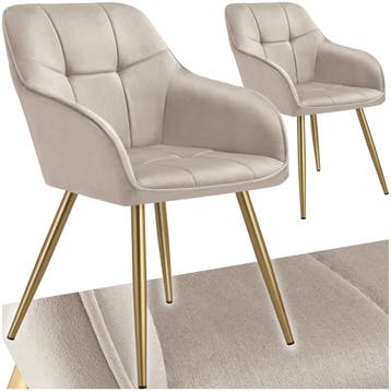 Eetkamerstoel Marilyn, fluweellook, gecapitonneerd, Huis en Inrichting, Stoelen, Verzenden, Nieuw
