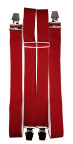 Rode Bretels met 4 extra sterke clips, Kleding | Heren, Verzenden, Nieuw