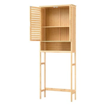 [en.casa] Ombouwkast Geta toiletombouw bamboe 170x66x23 cm, Verzenden, Nieuw