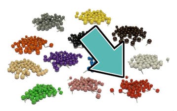 Set punaises met bolle kop in doosje (rood, 50 stuks), Ophalen of Verzenden, Nieuw